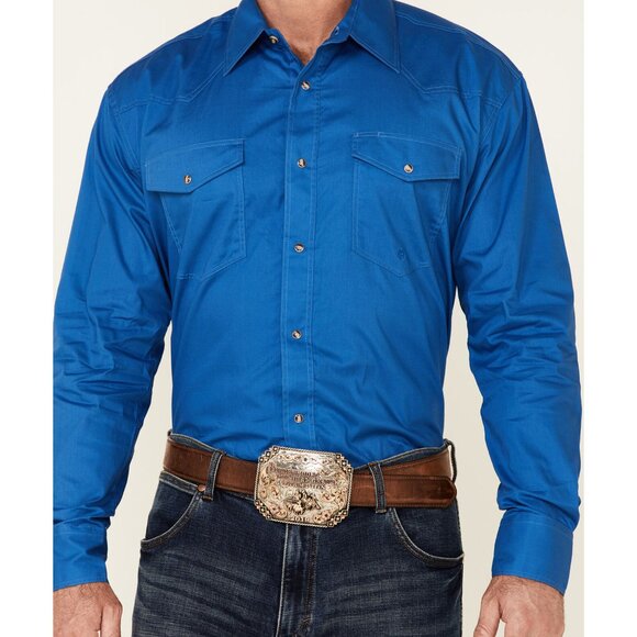 EUC Roper Men's Amarillo Collection Solid Long Sleeve Western Shirt - Picture 1 of 3